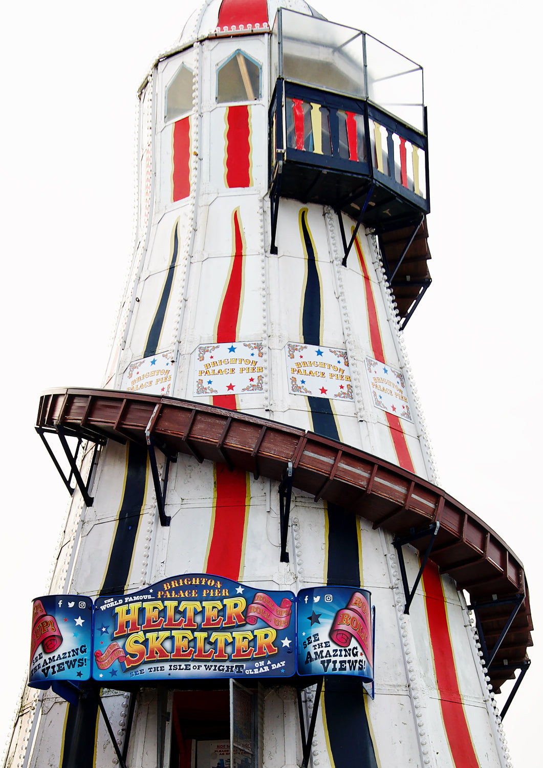 Heleter Skelter on the Palace Pier Brighton Limited Edition Print By Stef Kerswell