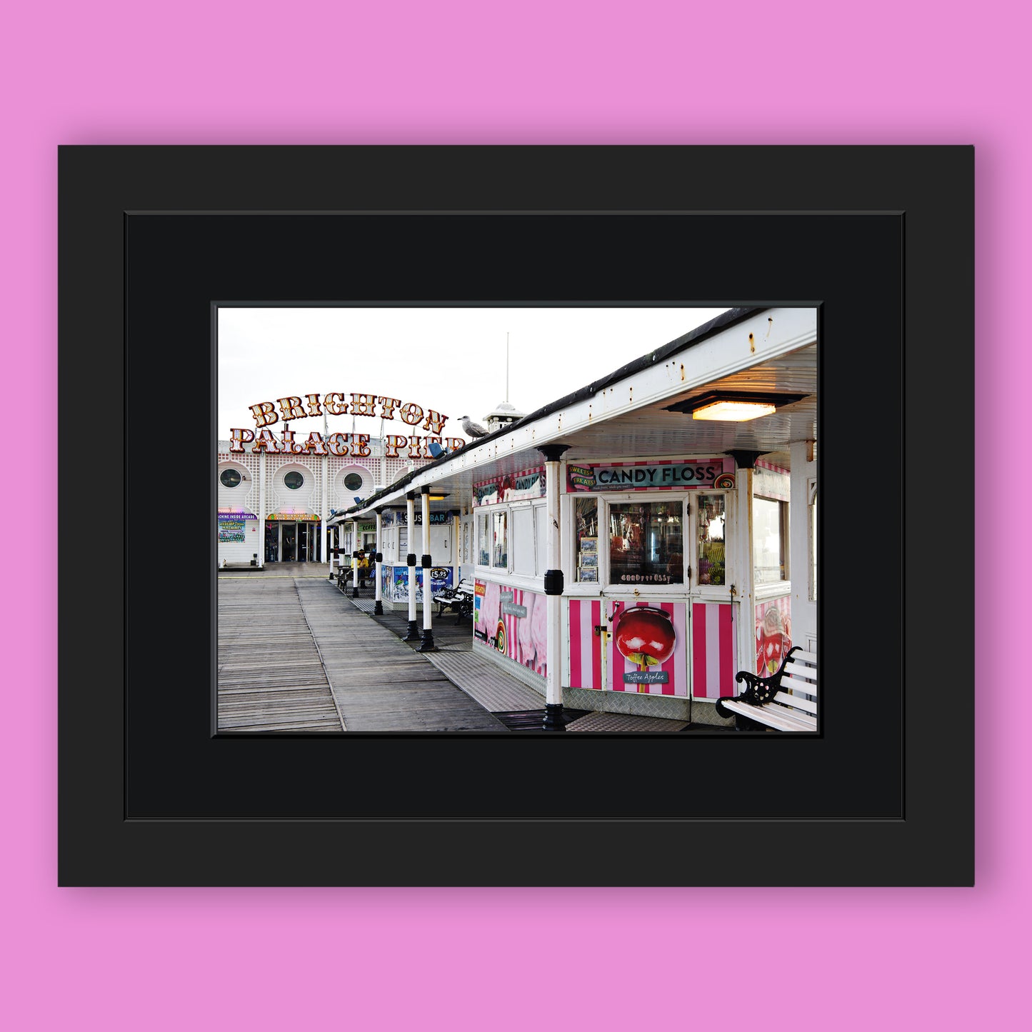Palace Pier Candy Floss Limited Edition Print By Stef Kerswell