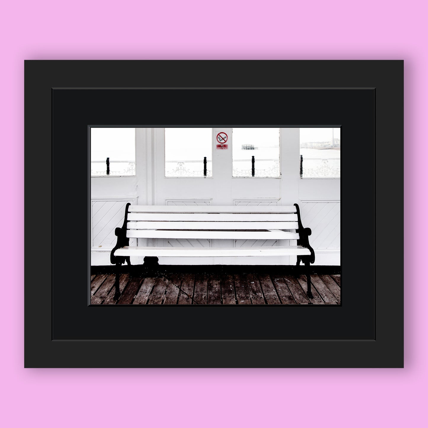 Bench on The Palace Pier Limited Edition Print By Stef Kerswell