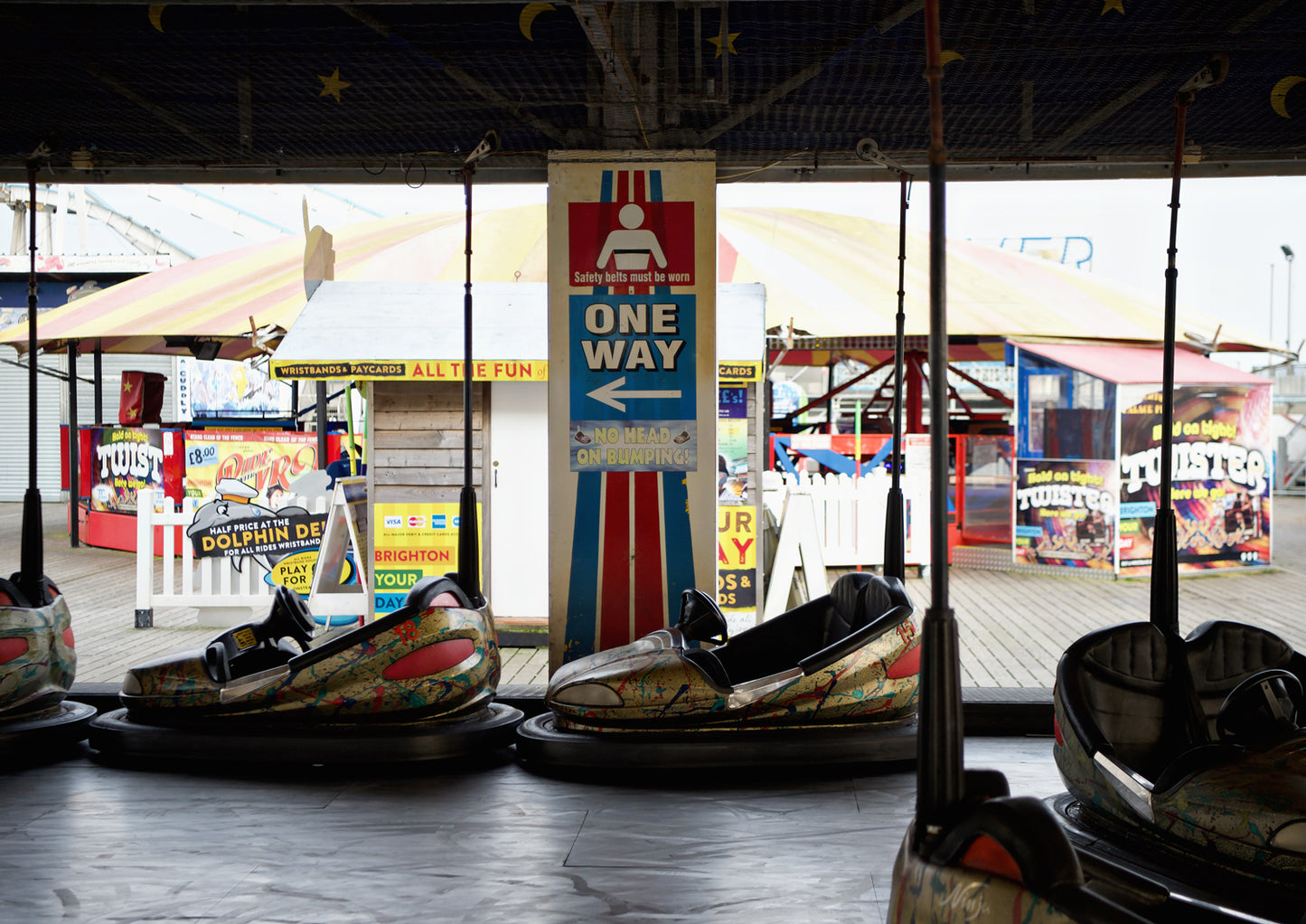 Dodgems on Palace Pier Brighton Limited Edition Print By Stef Kerswell