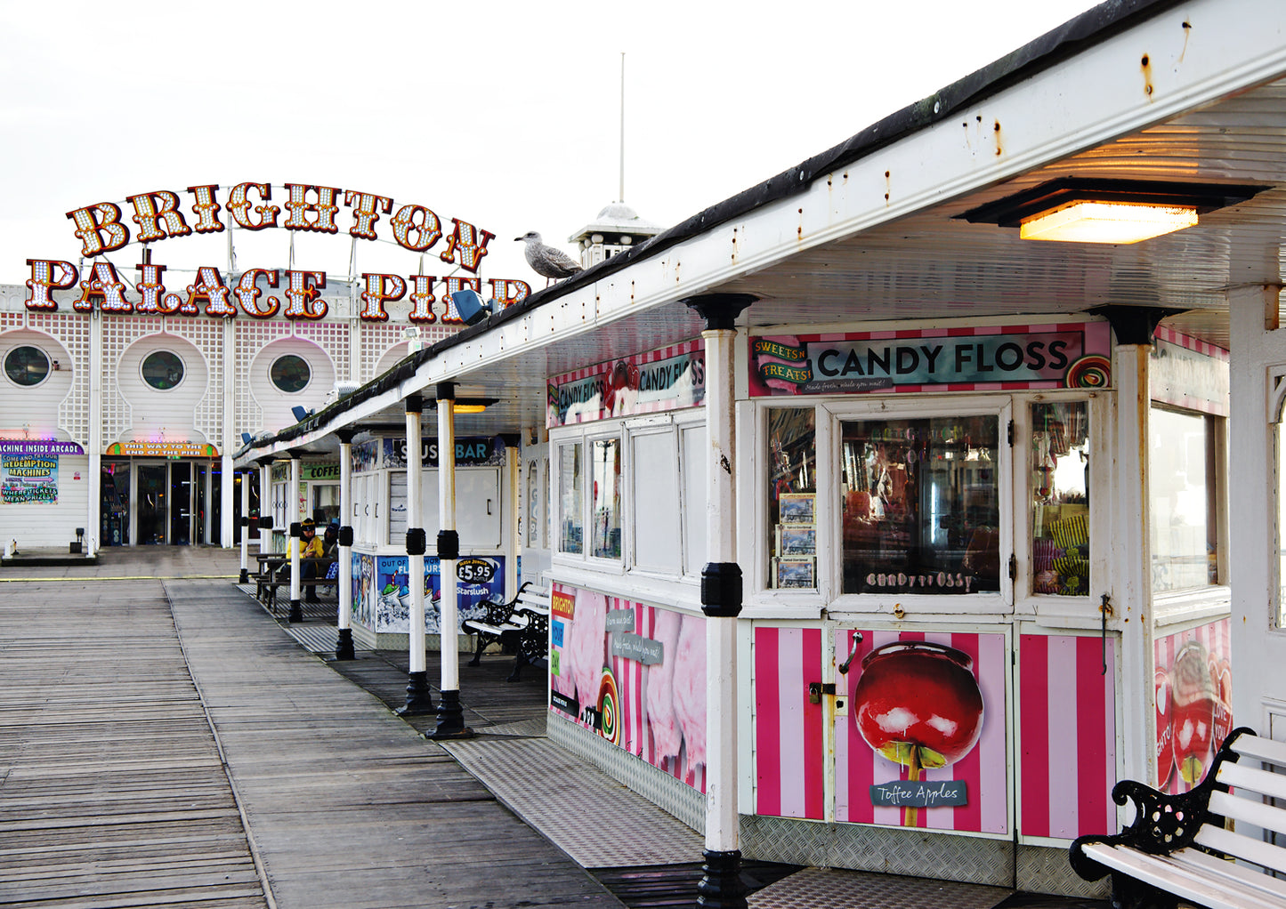 Palace Pier Candy Floss Limited Edition Print By Stef Kerswell