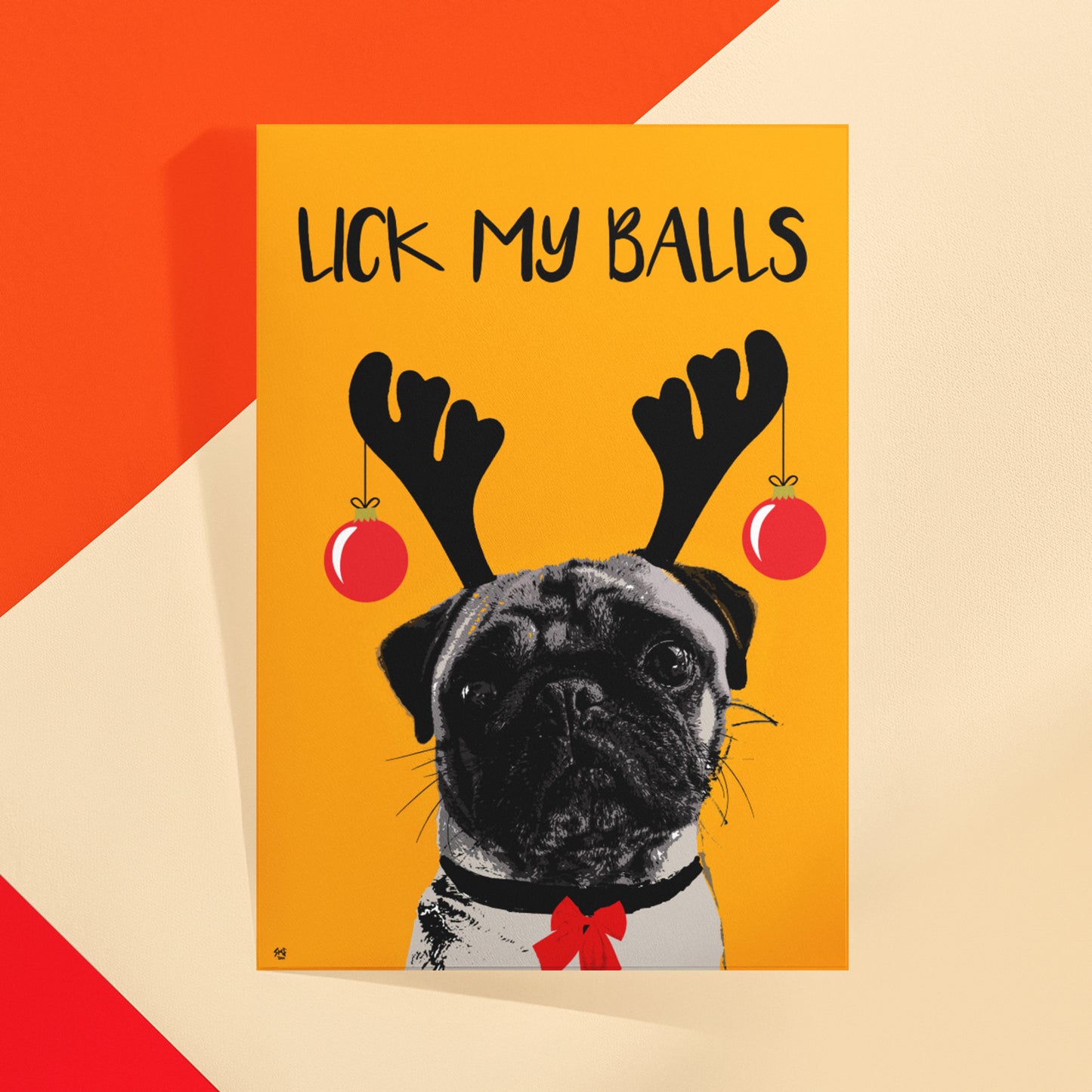 Lick My Balls Christmas Card