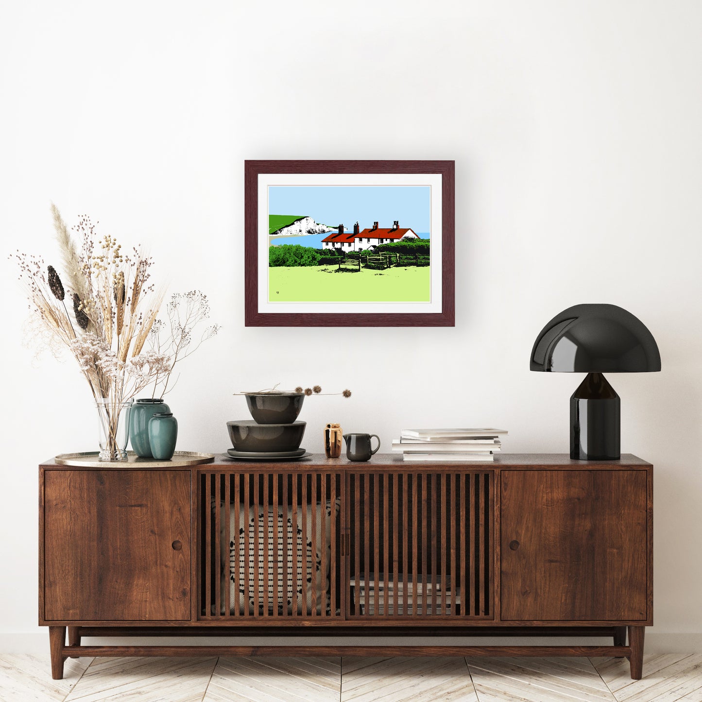 Cuckmere Haven Coastguard Cottages Art Print