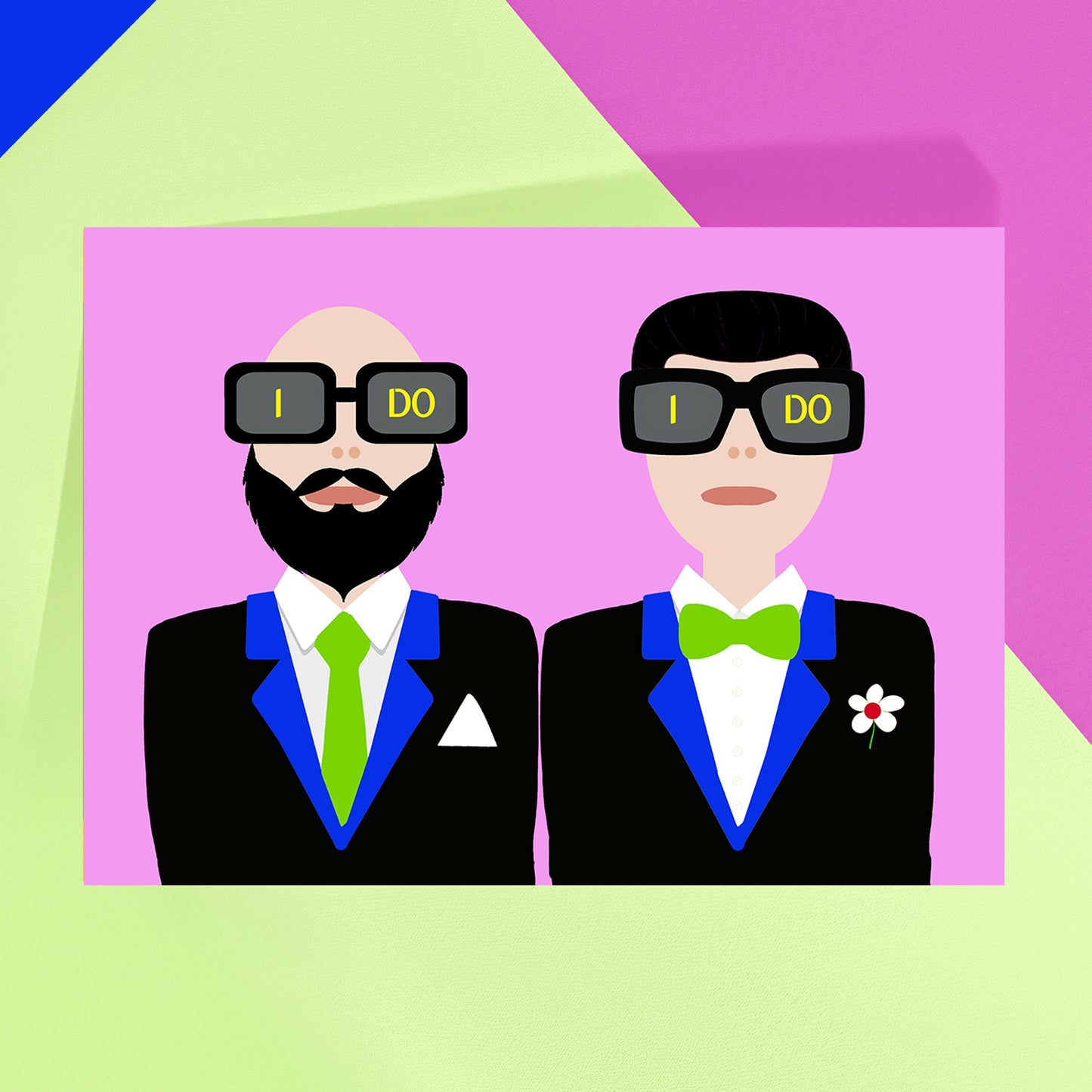 Mr & Mr Wedding Greeting Card