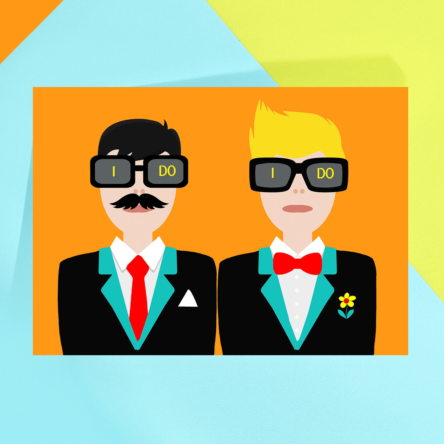 Mr & Mr Wedding Greeting Card