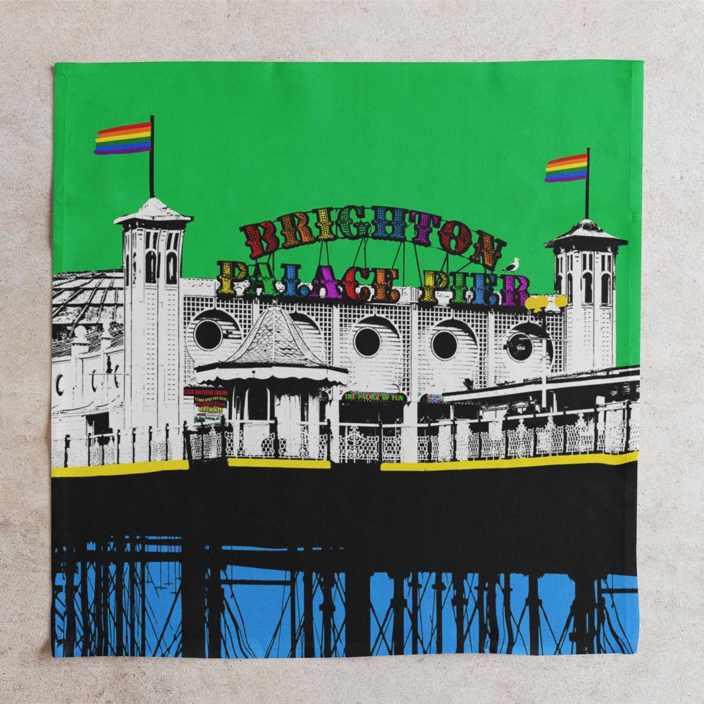 Pride Palace Pier Napkin by Billy Brighton