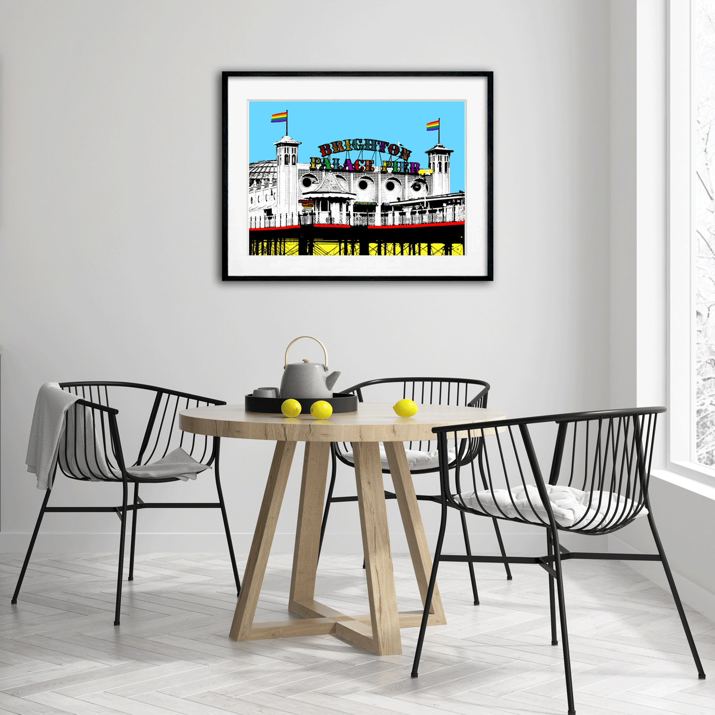 Pride Palace Pier Art Print - Blue