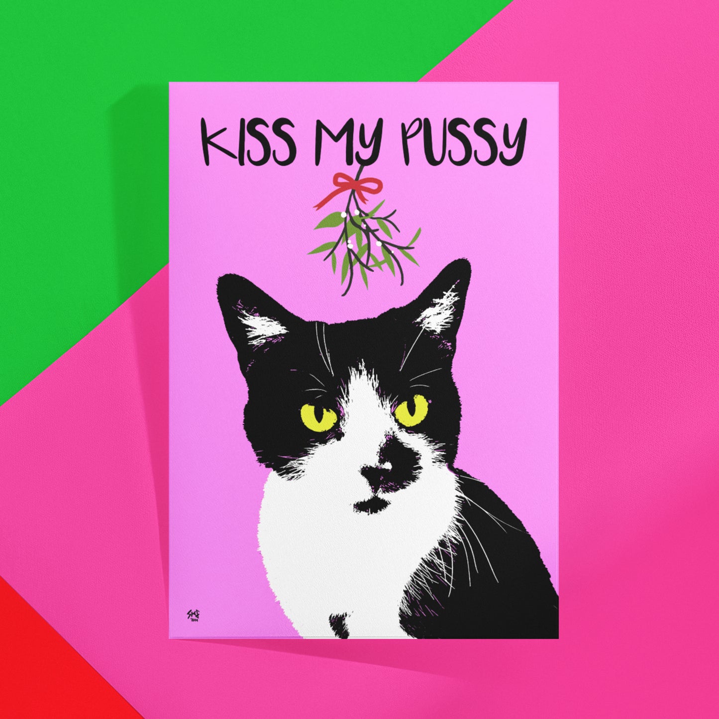 Kiss My Pussy Christmas Card