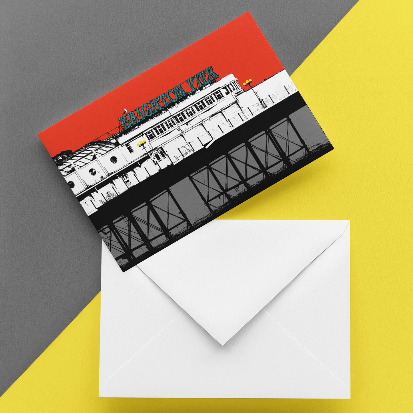 Palace Pier Greeting Card - Red A6 + A5