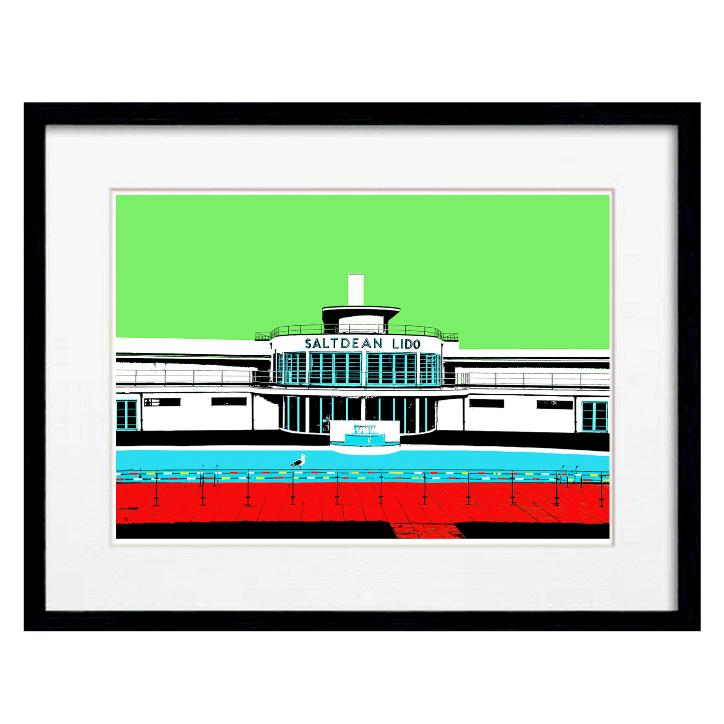 Saltdean Lido Print - Green