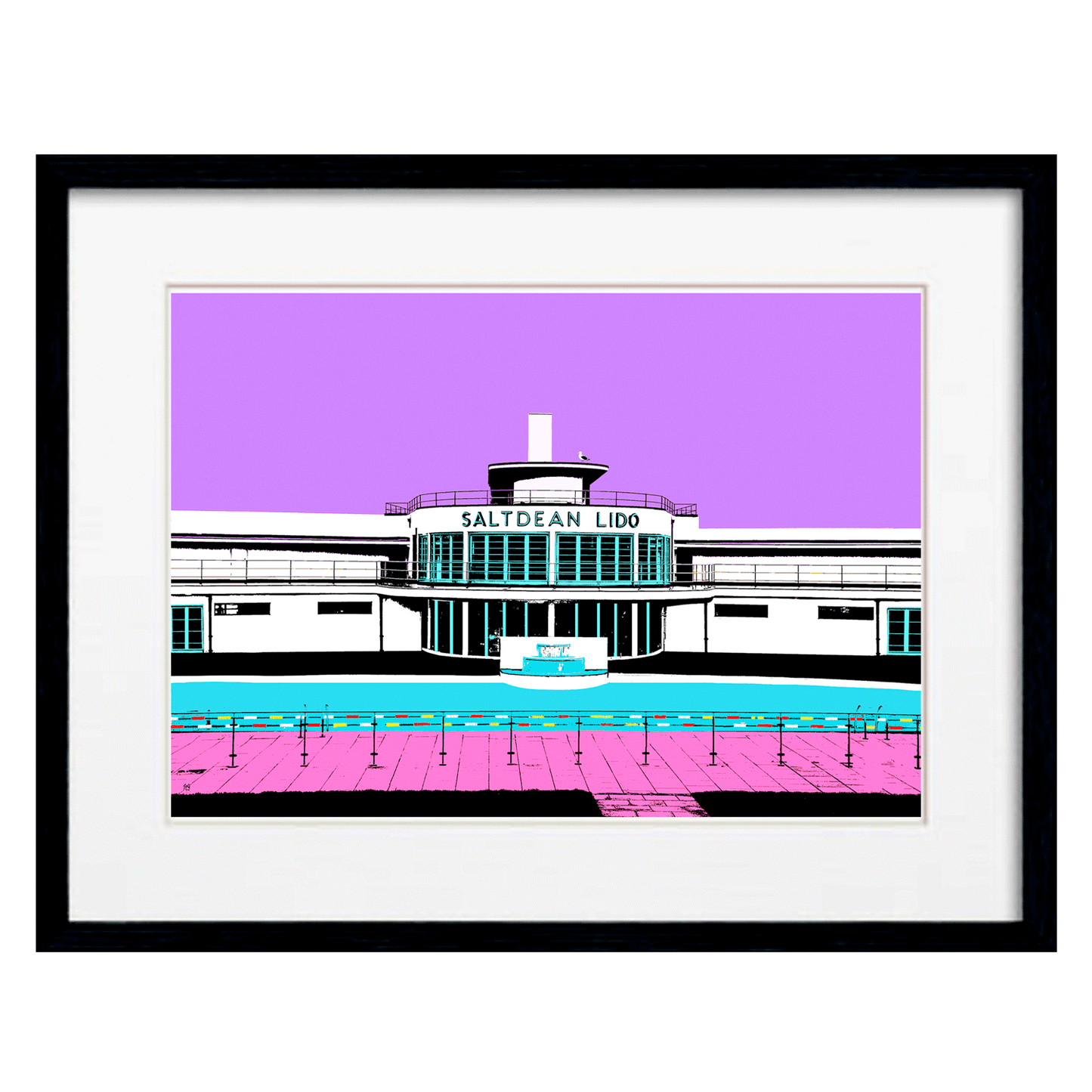 Saltdean Lido Print - Purple
