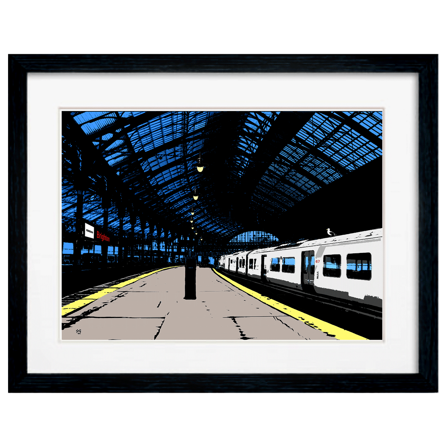 Brighton Train Station Art Print