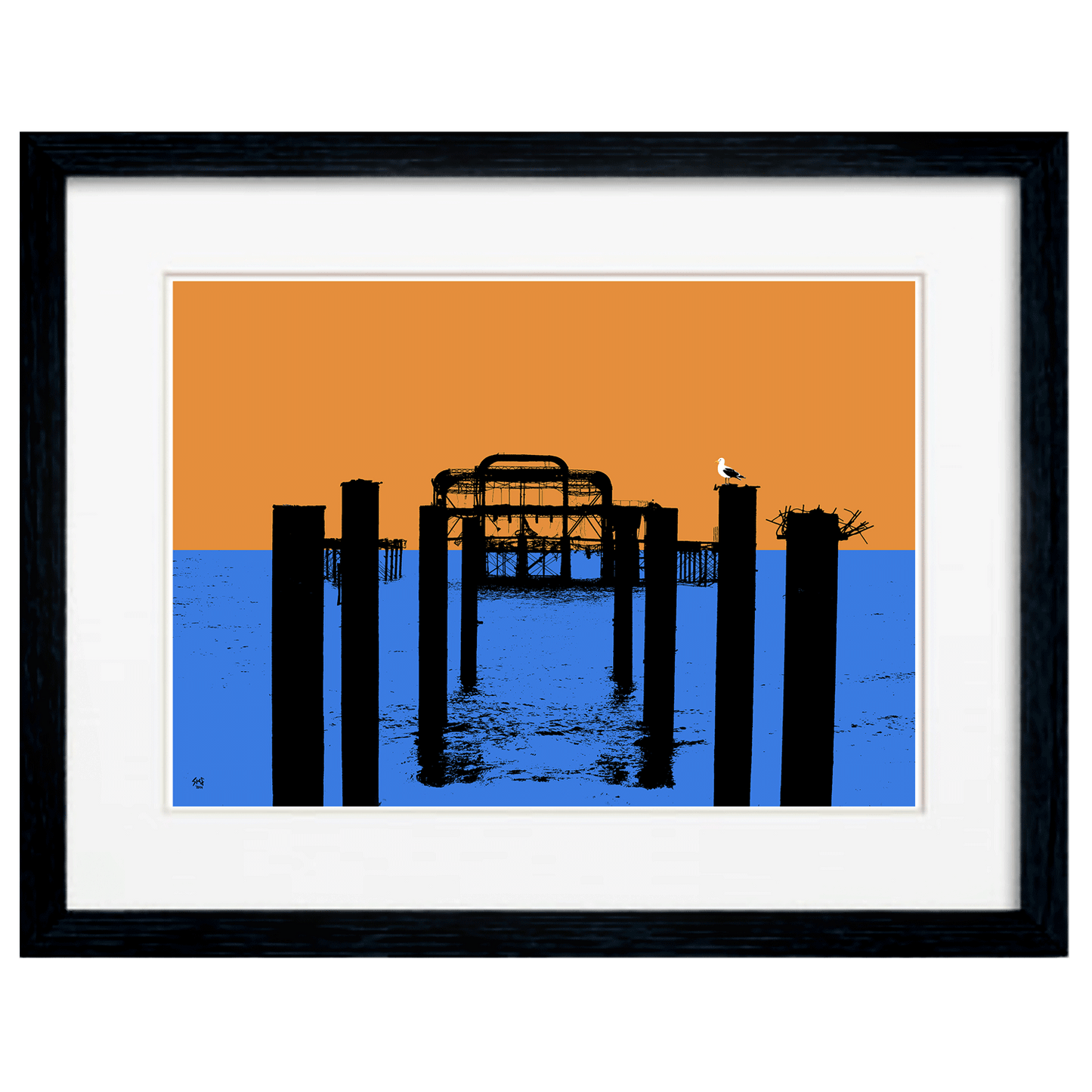 West Pier Print - Orange