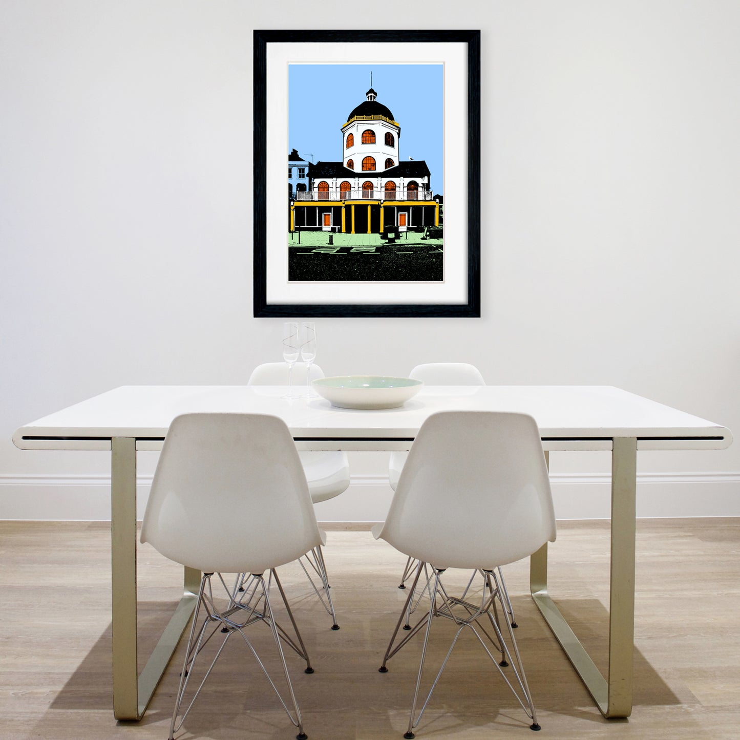 Worthing Dome Art Print - Blue by Billy Brighton Stef Kerswell