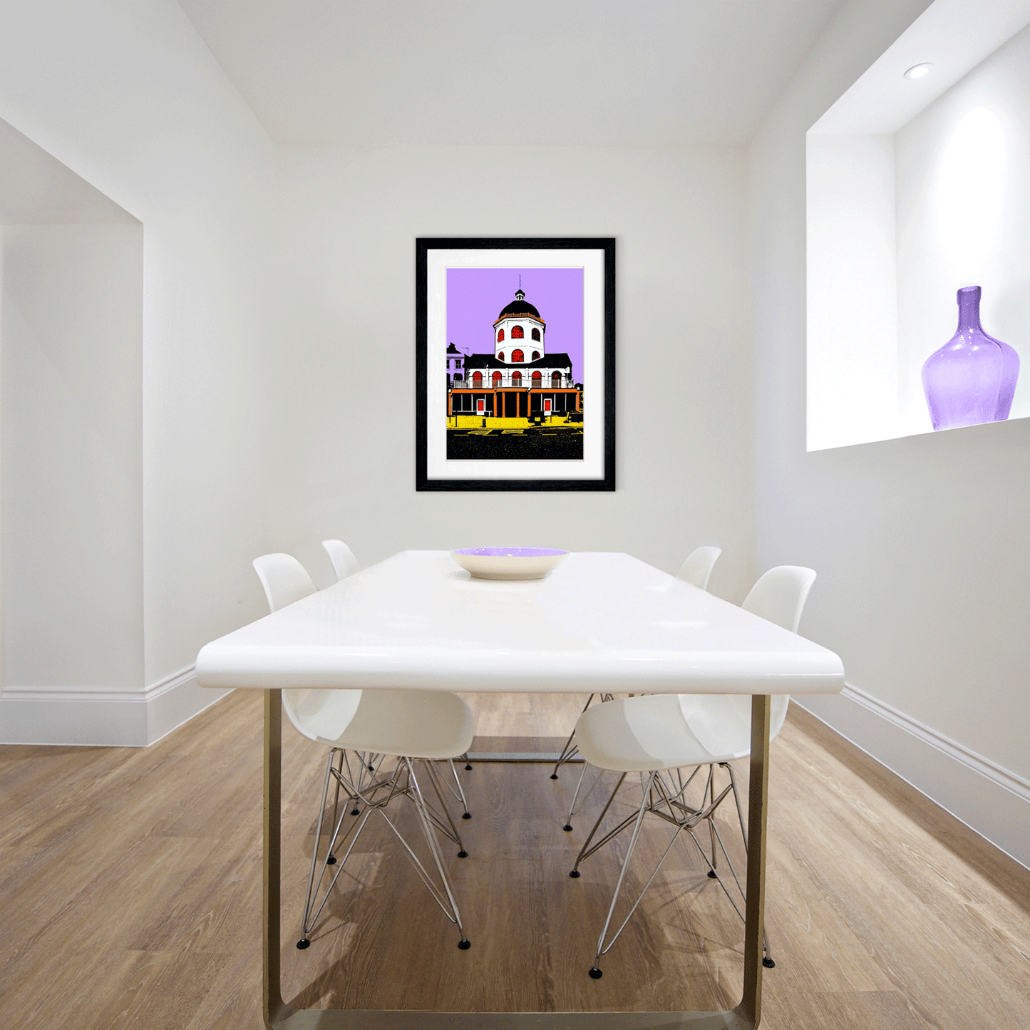 Worthing Dome Art Print - Purple by Billy Brighton Stef Kerswell