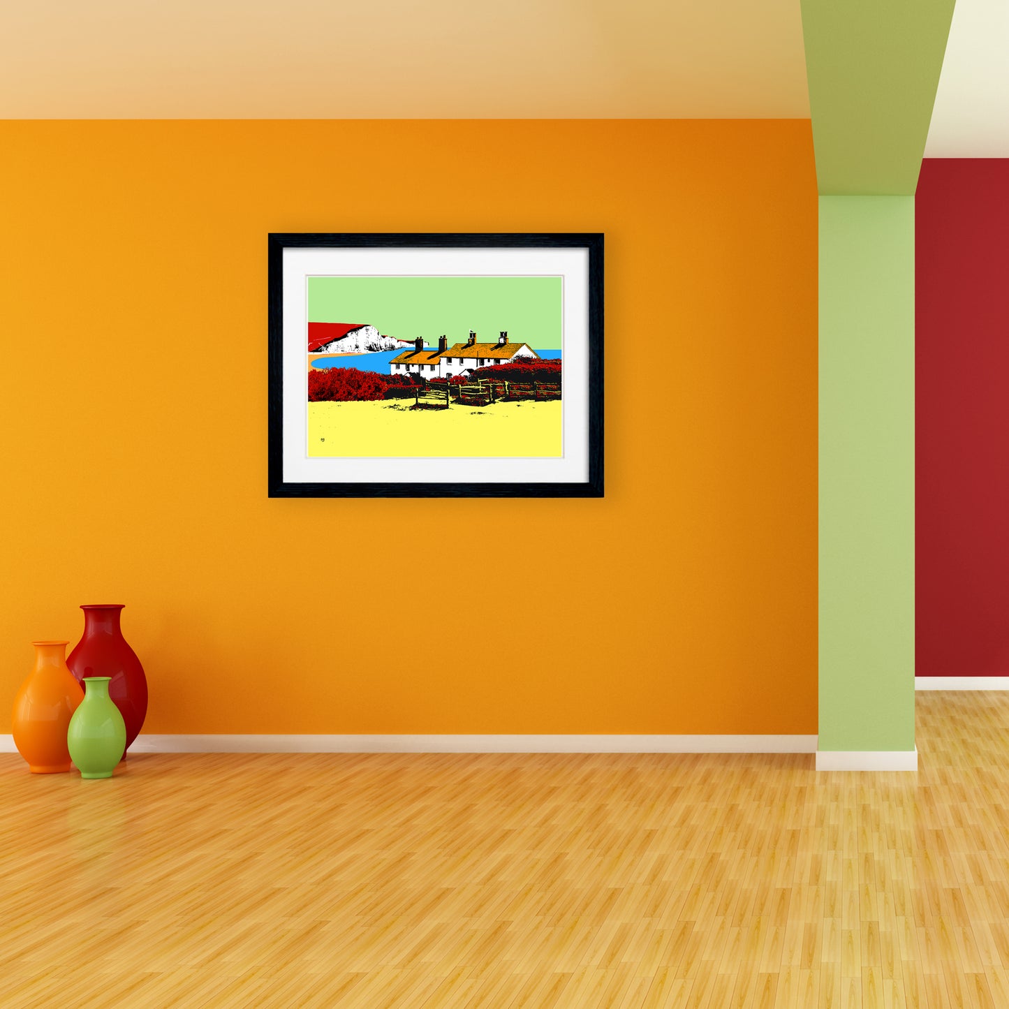 Cuckmere Haven Coastguard Cottages Art Print