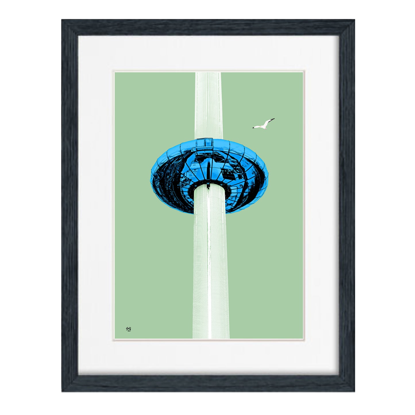 Brighton i360 Art Print - Green