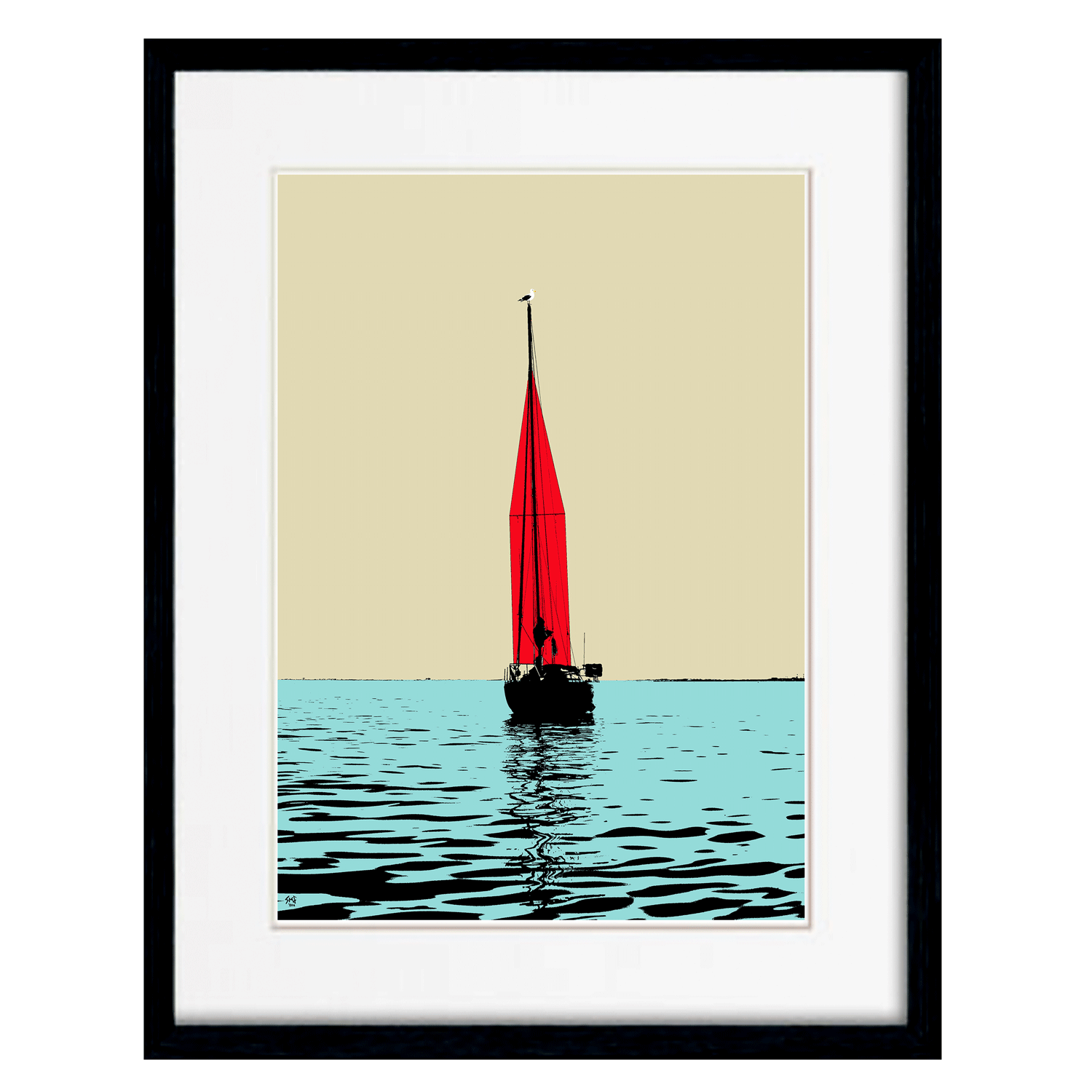 1 Yacht in Hove Print