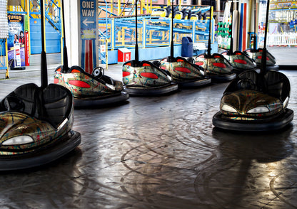 Dodgems on  Palace Pier Brighton Limited Edition Print By Stef Kerswell