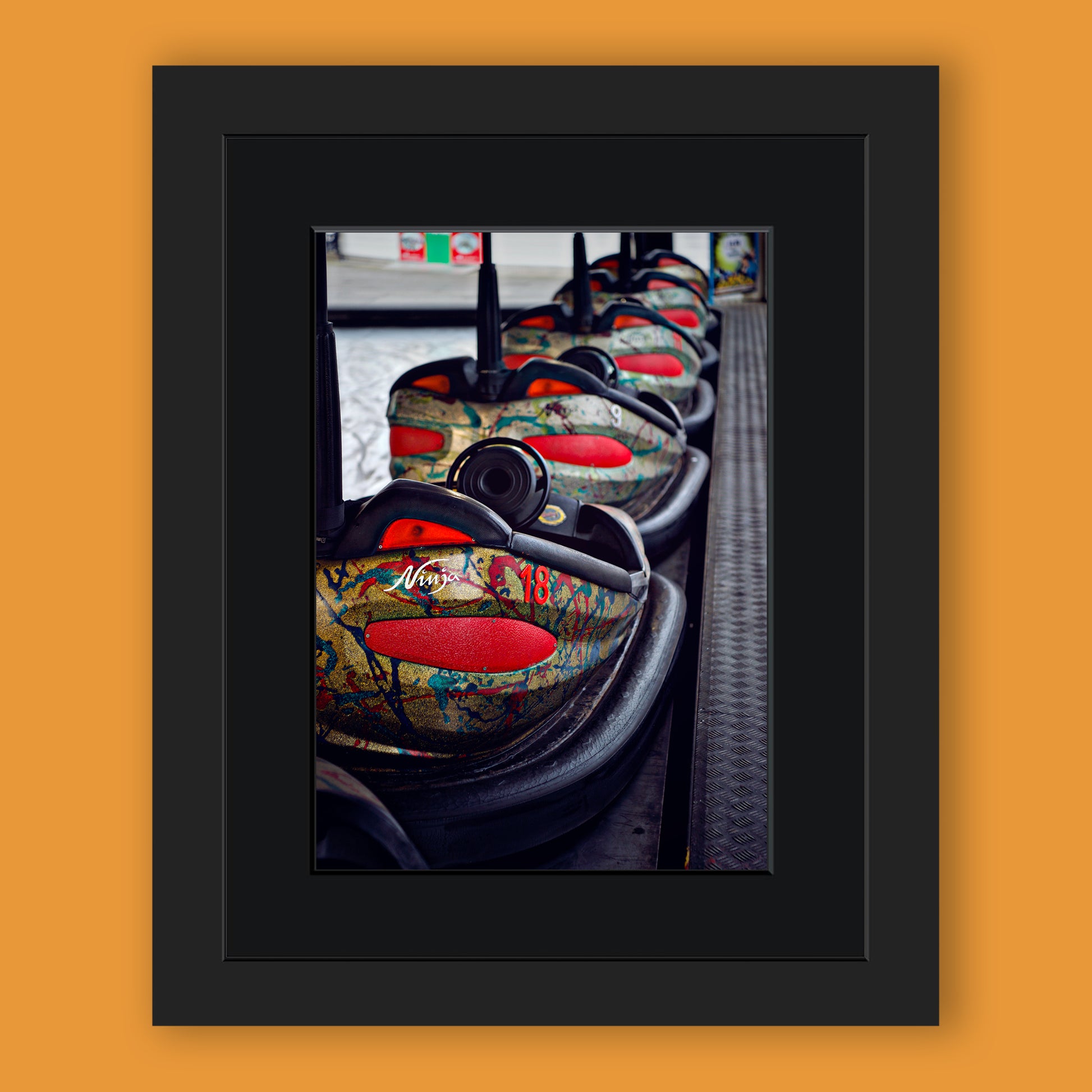 Dodgems on  Palace Pier Brighton Limited Edition Print By Stef Kerswell