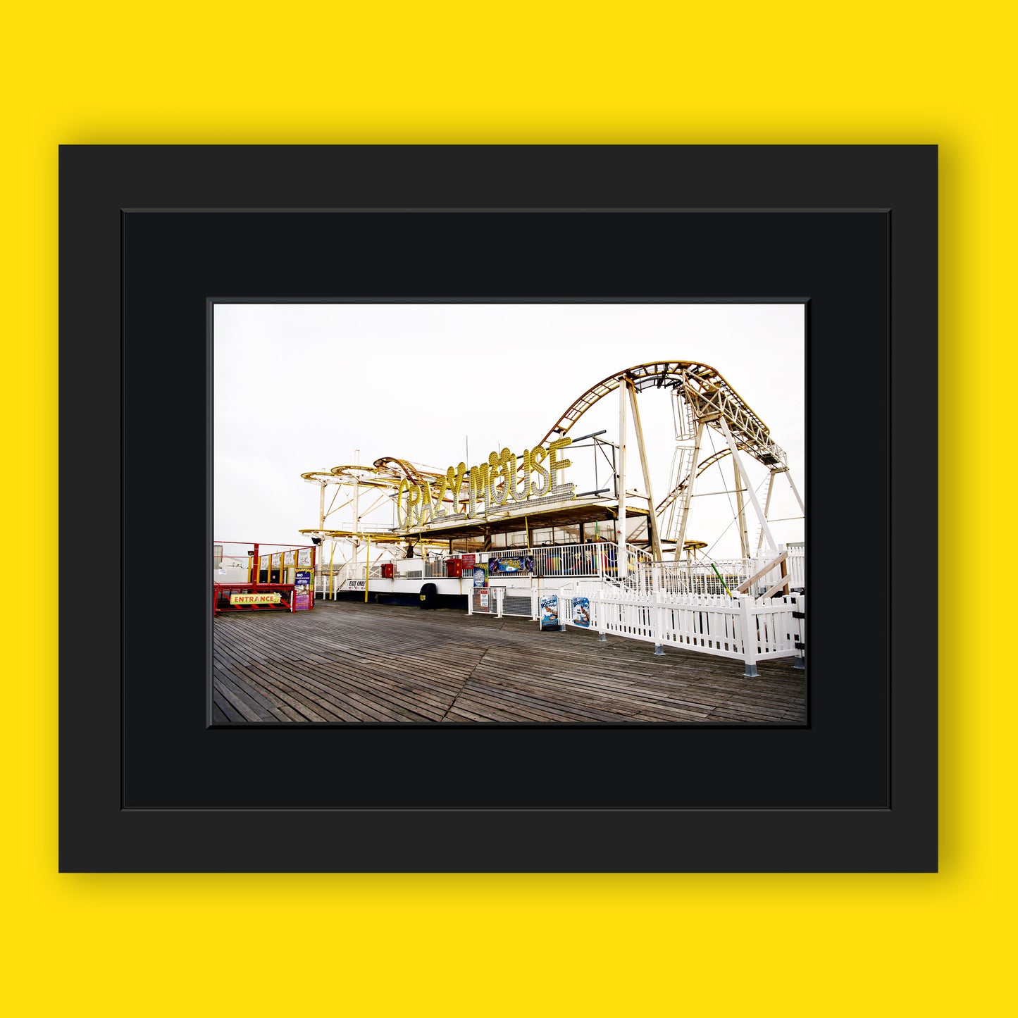 Crazy Mouse Ride on  Palace Pier Brighton Limited Edition Print By Stef Kerswell