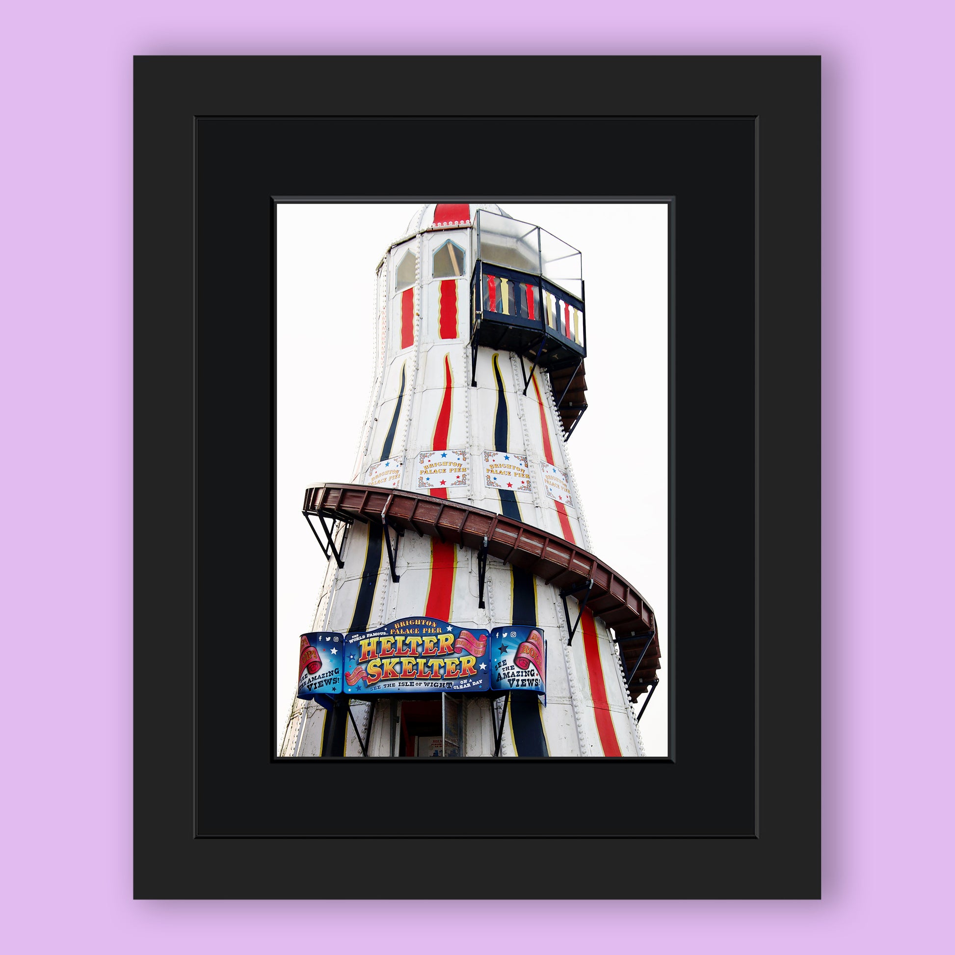 Heleter Skelter on the Palace Pier Brighton Limited Edition Print By Stef Kerswell