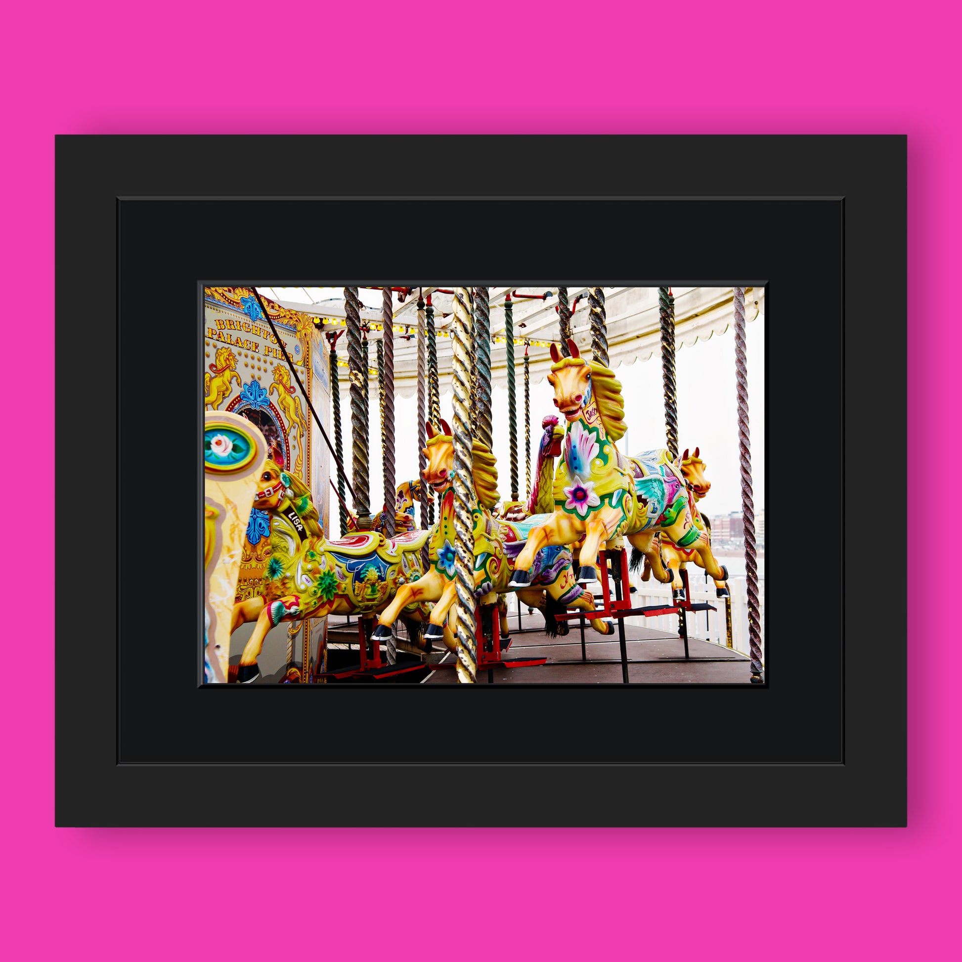 Carousel on  the Palace Pier Brighton Limited Edition Print By Stef Kerswell