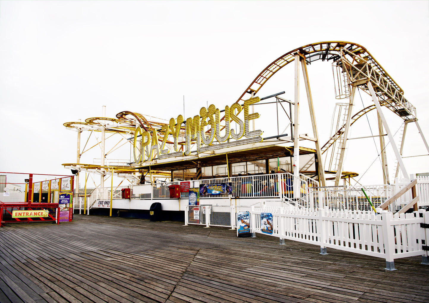 Crazy Mouse Ride on  Palace Pier Brighton Limited Edition Print By Stef Kerswell