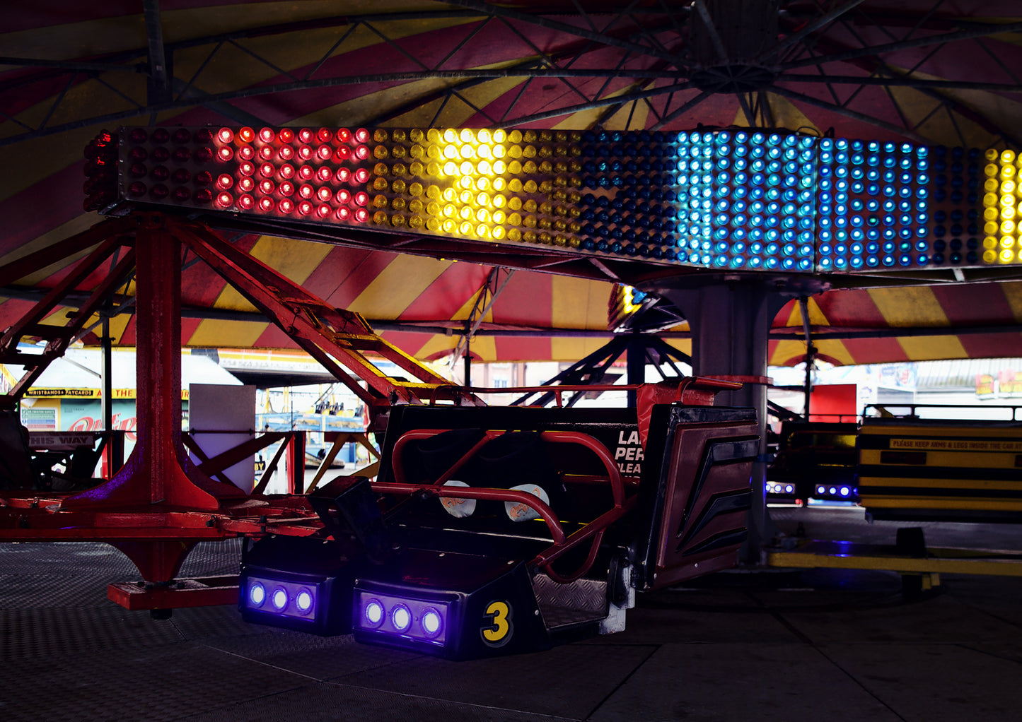 Twister Ride on  Palace Pier Brighton Limited Edition Print By Stef Kerswell