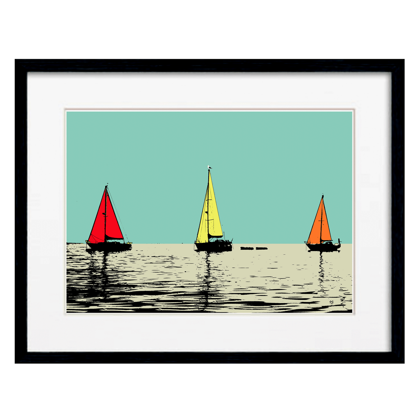 3 Yachts in Hove Print