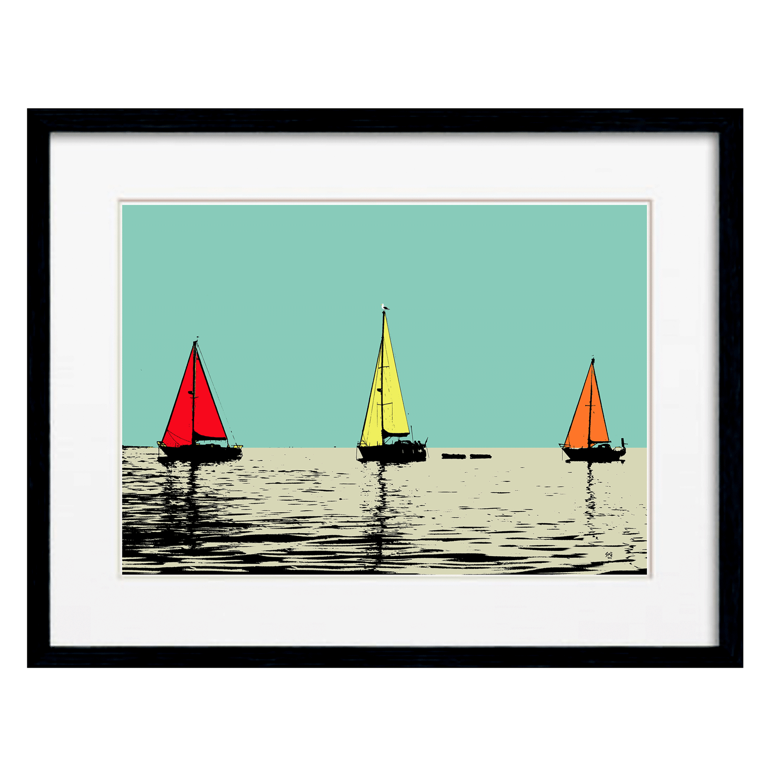 3 Yachts in Hove Print