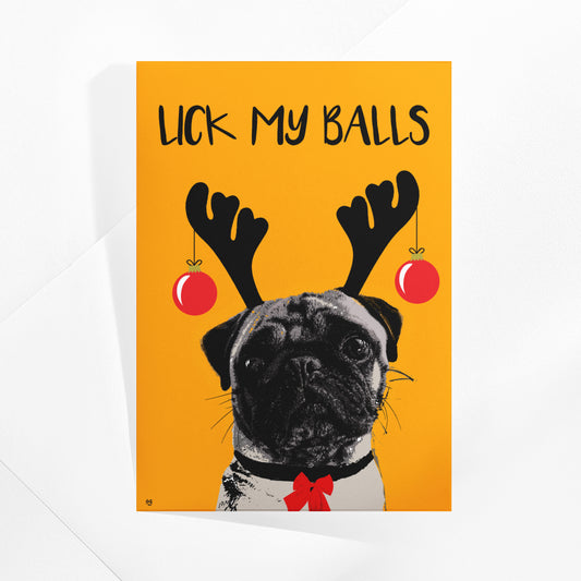 Lick My Balls Christmas Card