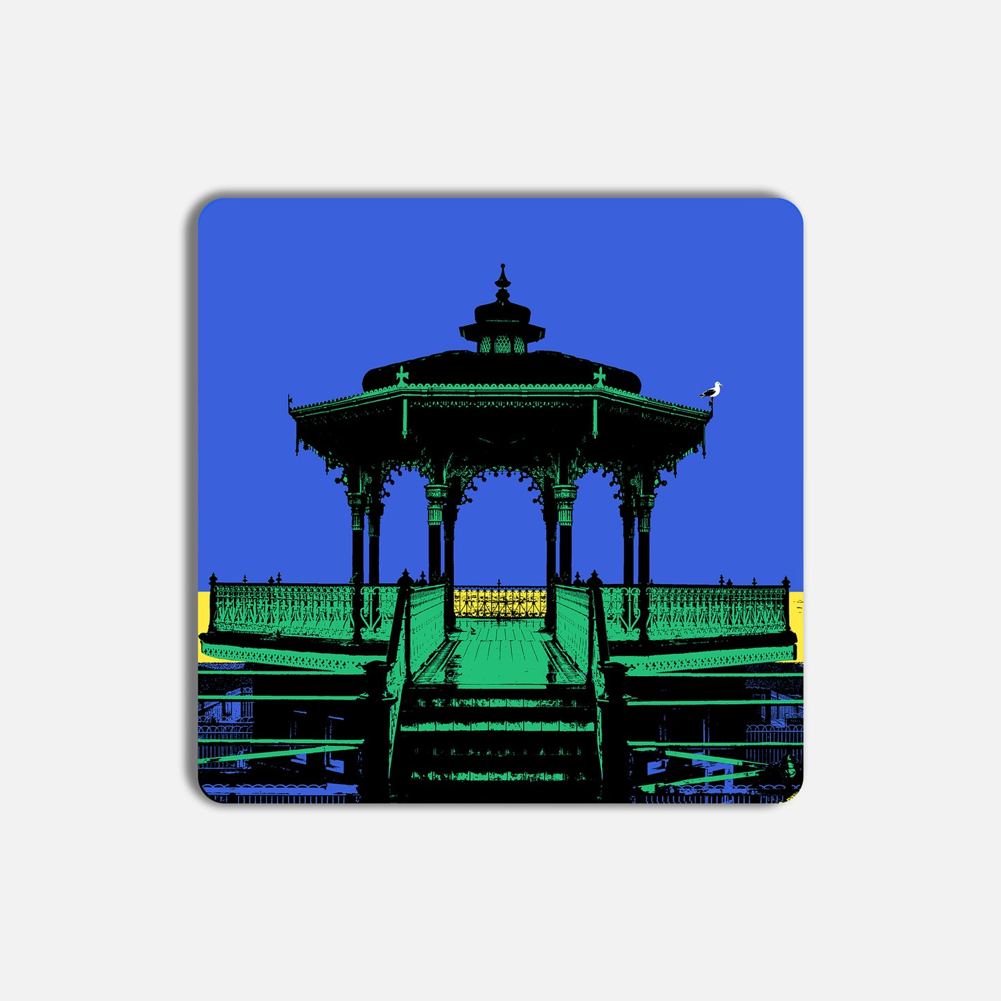 Brighton Bandstand Coaster - Blue