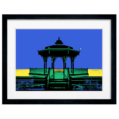 Brighton Bandstand Art Print -Blue