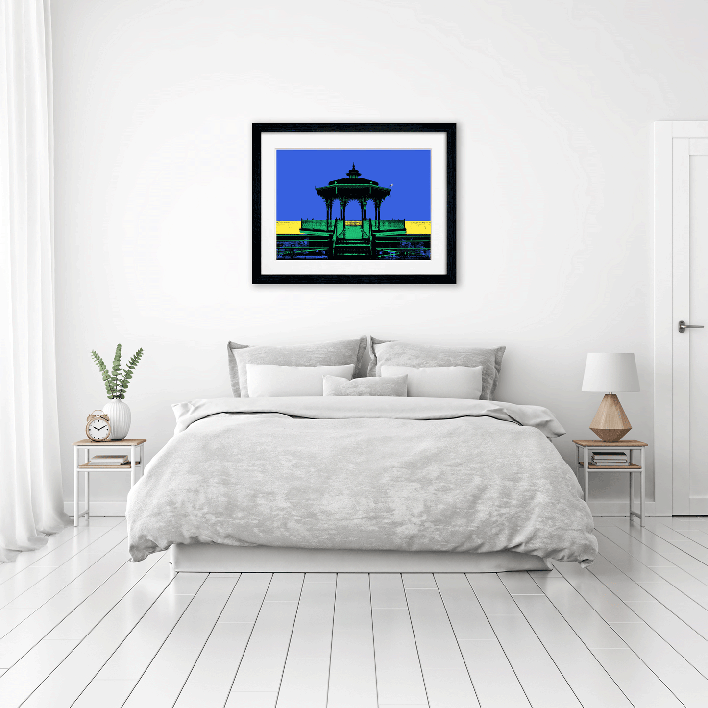 Brighton Bandstand Art Print -Blue