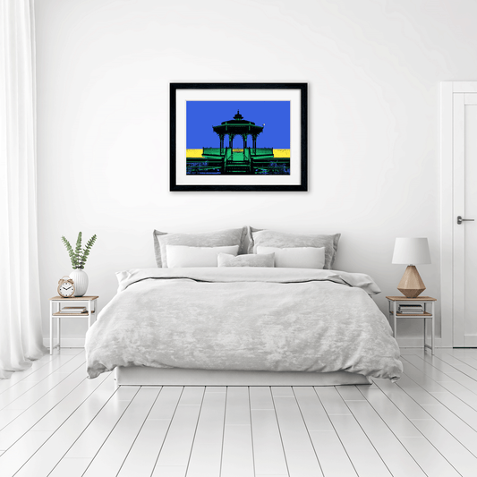 Brighton Bandstand Art Print -Blue