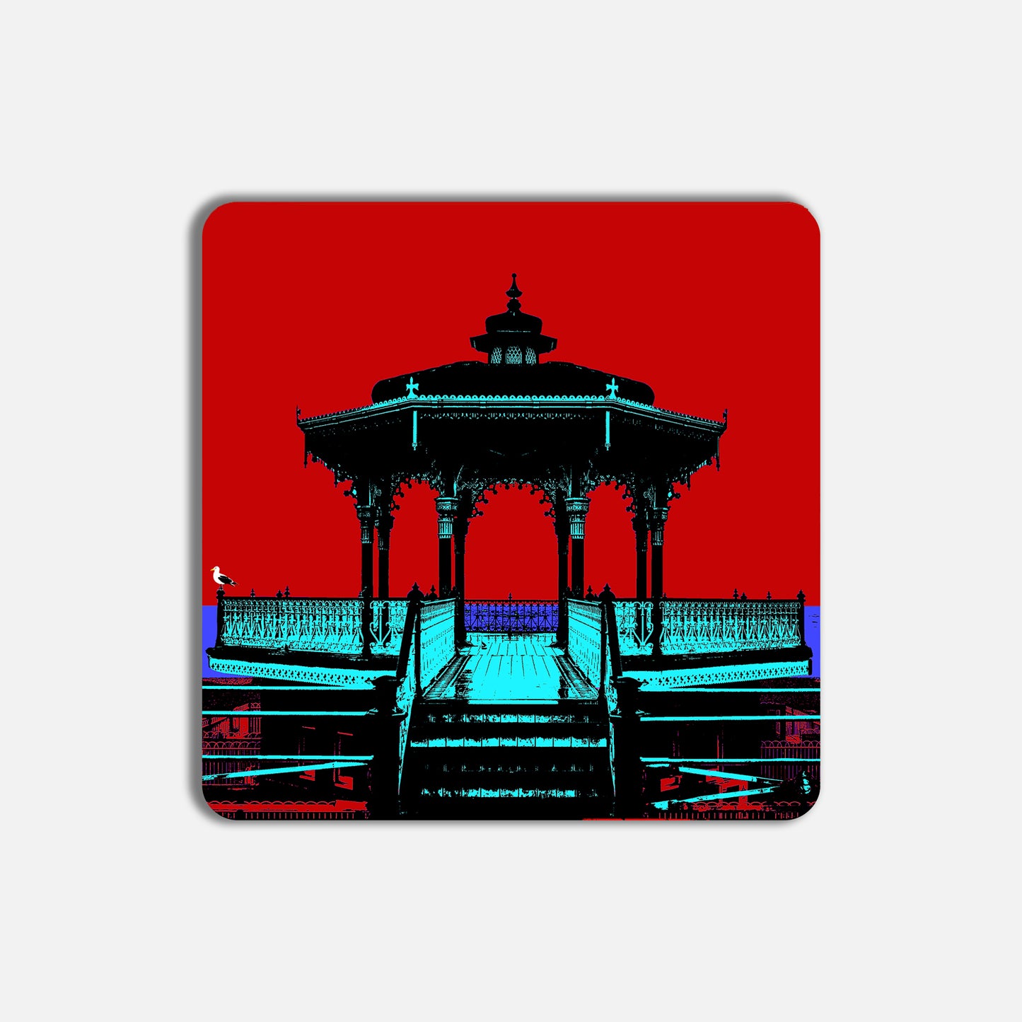 Brighton Bandstand Coaster - Red