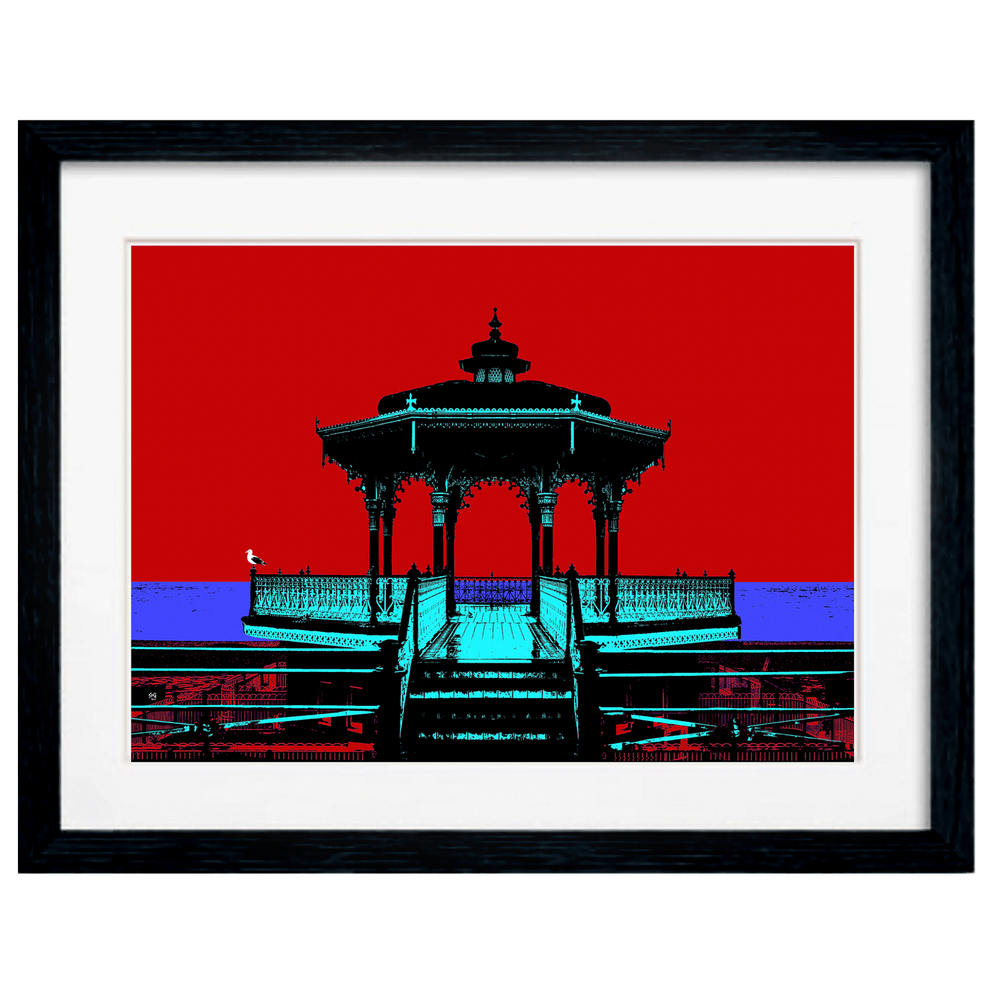 Brighton Bandstand Art Print - Red