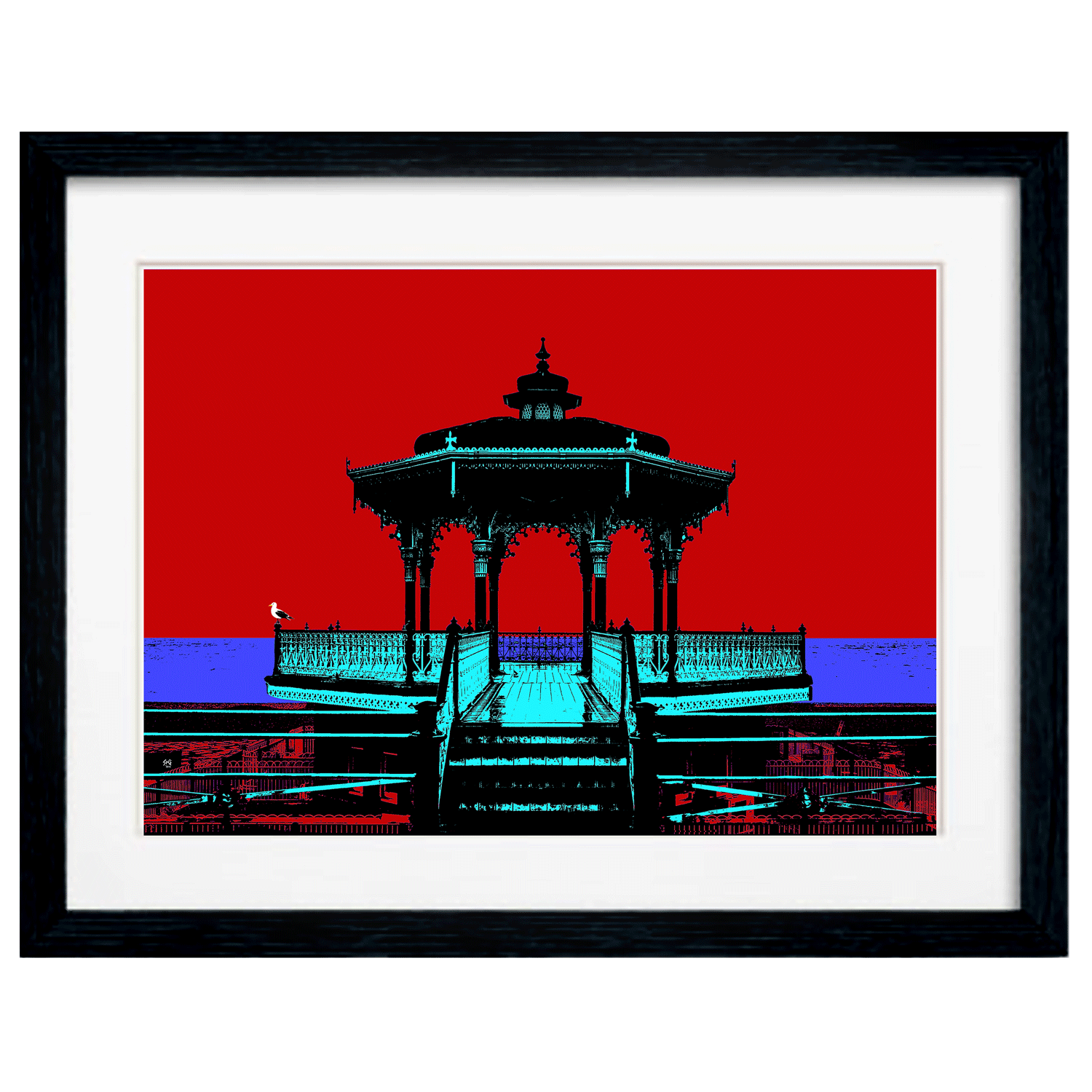 Brighton Bandstand Art Print - Red