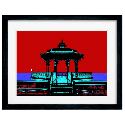 Brighton Bandstand Art Print - Red