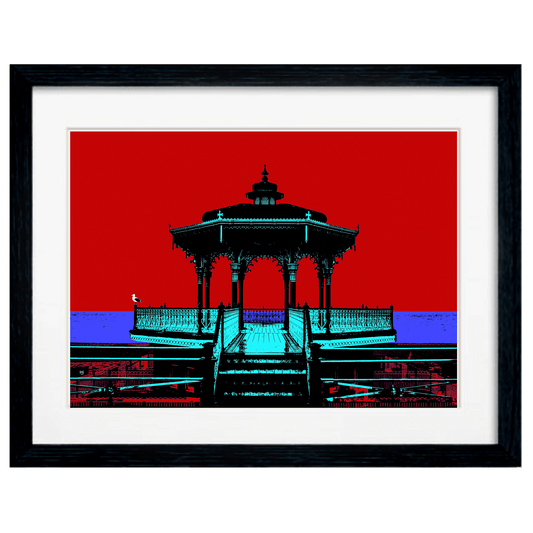 Brighton Bandstand Art Print - Red