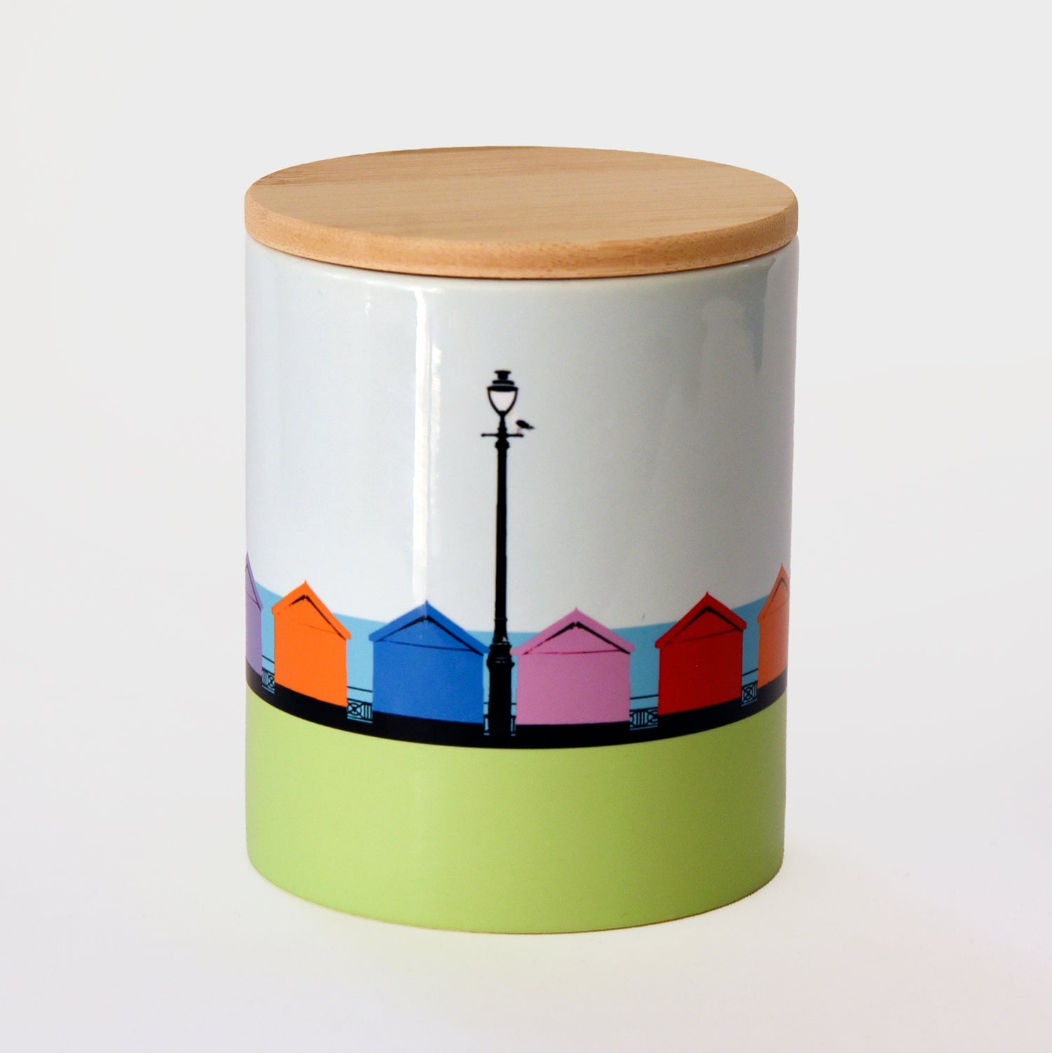 Brighton Luxury Ceramic Candle - Hove Beach Huts Green by Billy Brighton
