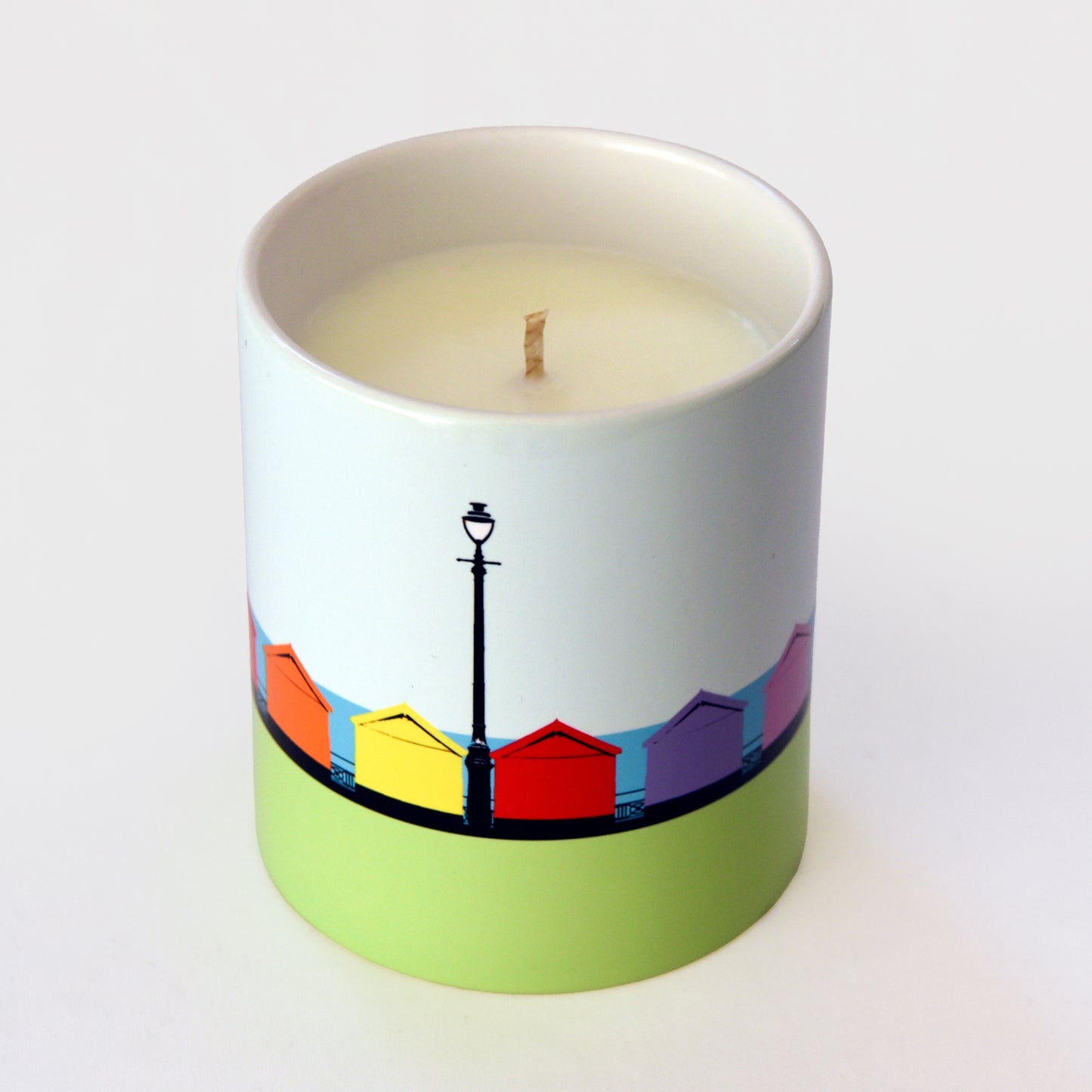 Brighton Luxury Ceramic Candle - Hove Beach Huts Green by Billy Brighton