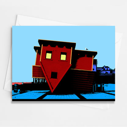 Brighton Upside Down House Greeting Card