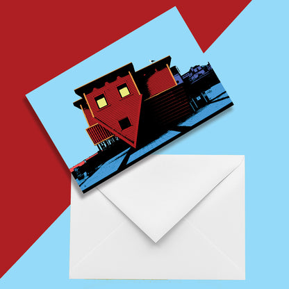 Brighton Upside Down House Greeting Card