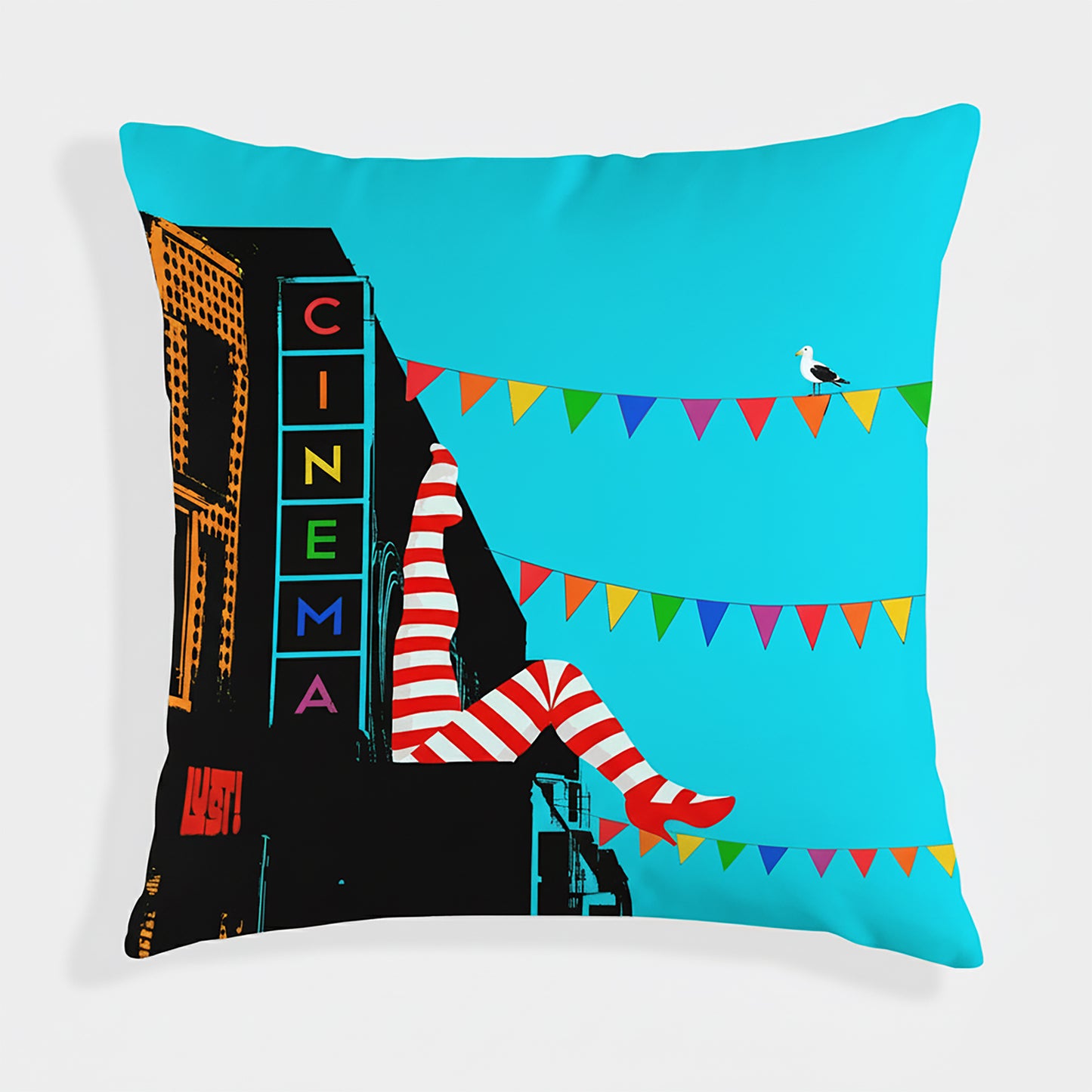 Brighton Striped Can-Can Legs Cushion Covers