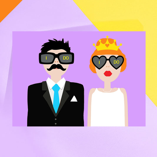 Mr & Mrs Wedding Greeting Card 