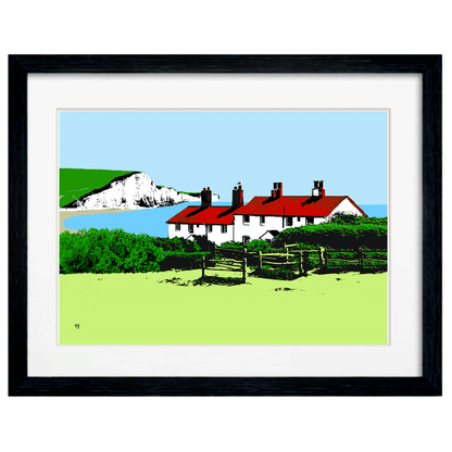 Cuckmere Haven Art Print - Blue