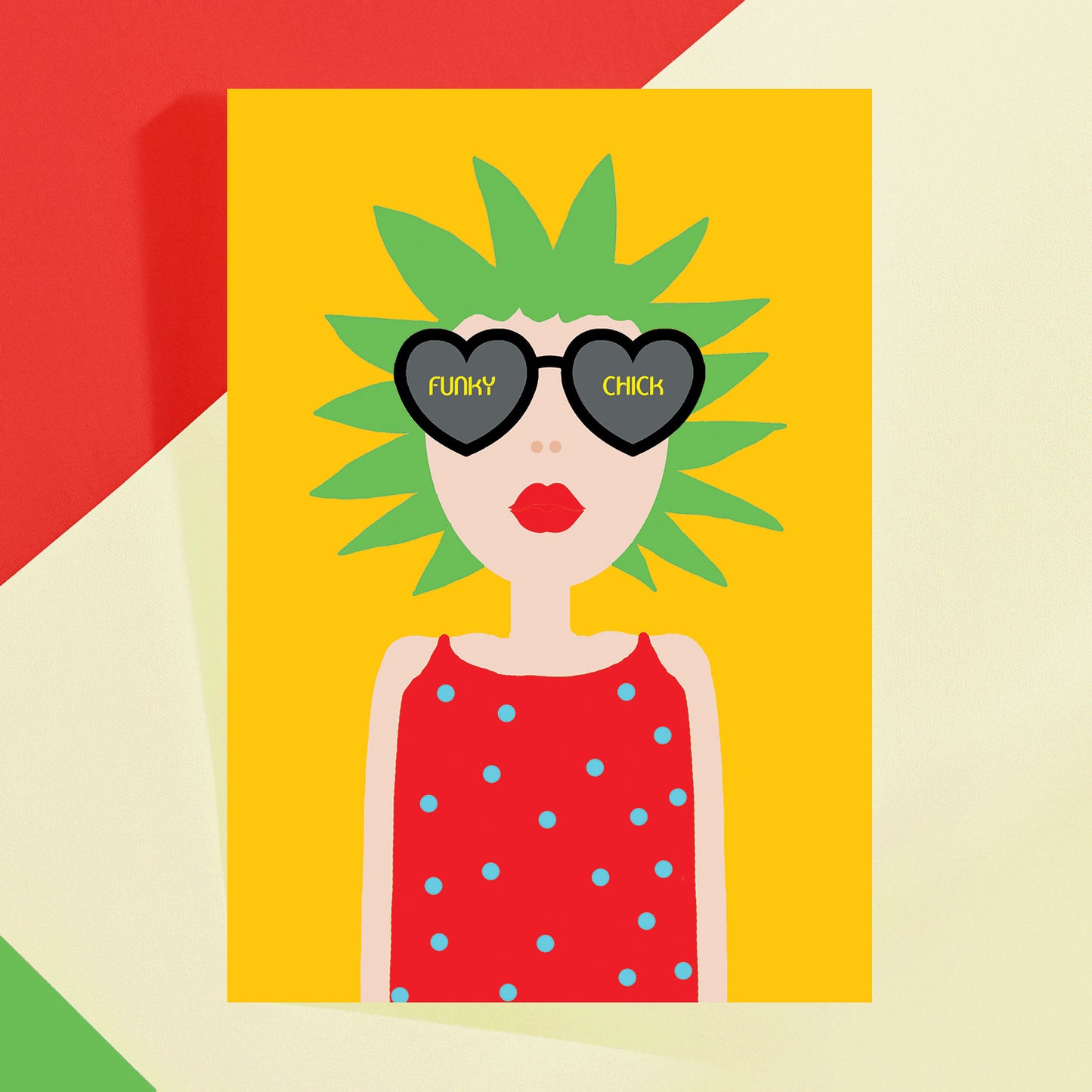 Funky Chick Greeting Card