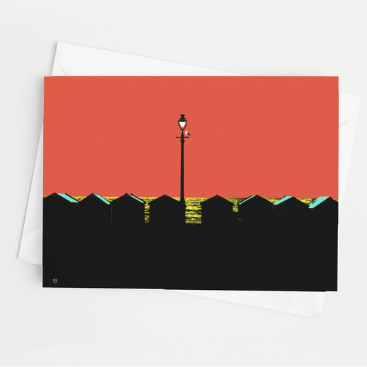 Hove Beach Huts Greeting Card